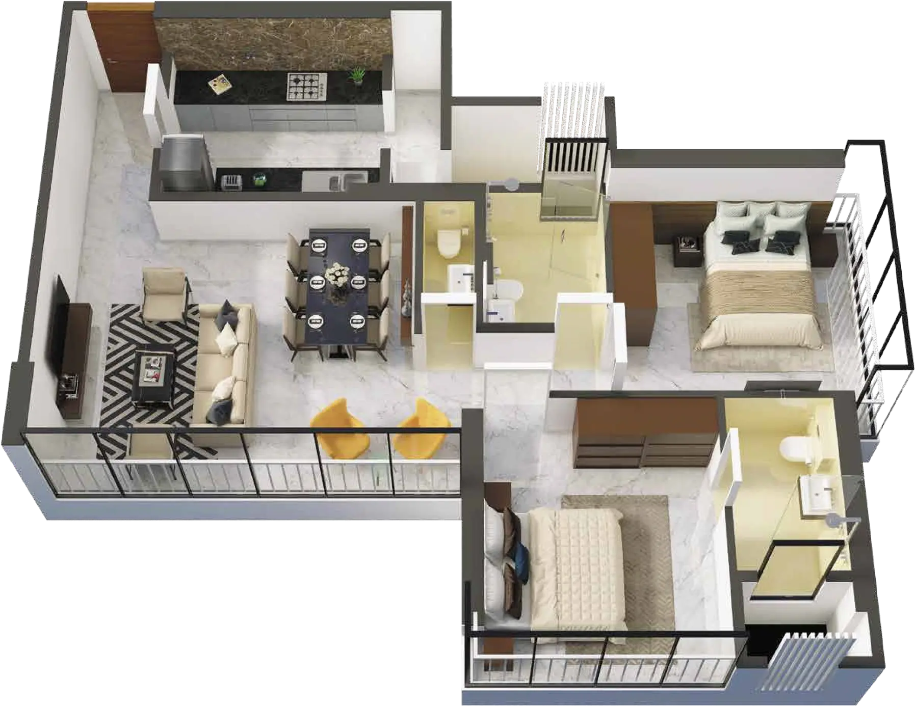 1-BHK Layout