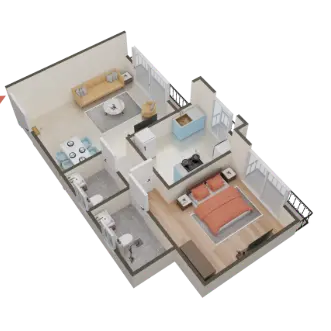 1-BHK Layout