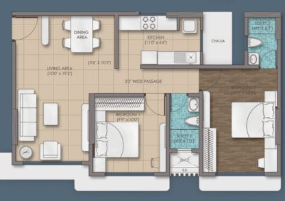 2-BHK Layout